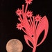 6 Vintage Red Soft Plastic Floral Bouquet Flowers From West Germany Used In Earring Making & Flower Stacking. 2-1/2 Inches No.25A