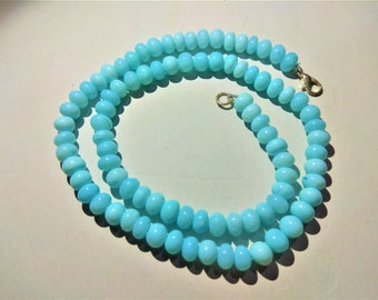 ON SALE -150ct AAA Natural Peruvian opal 7.5 to 8mm Plain rondelle Beads, Peruvian opal necklaces, GemStone Necklaces Jewellery.
