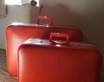 Vintage Hard Shell Luggage Set by Trojan