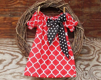 Girls Christmas Dress, Girls Dress, Girls Holiday Dress, Red Christmas Dress, Girls Red Dress
