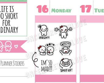 Munchkins - WTF! I'm So Mad! Planner Stickers (M284)