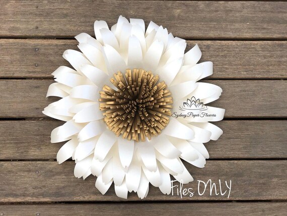 chrysanthemum paper flower template tutorial manual svg pdf cricut paper flower silhouette tutorial