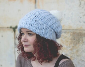 Hand crocheted wool hat