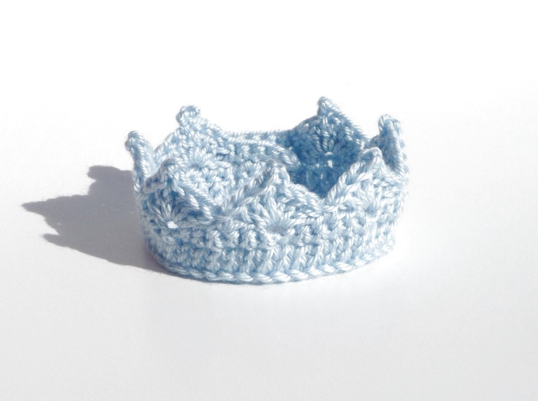 Crochet Crown for Baby Boy Adjustable Baby Boy Prince Crochet