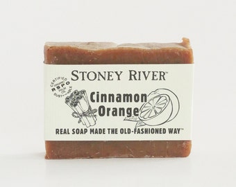 Cinnamon orange Natural Soap, Handmade Soap, Cold Process Soap, Oily Skin Soap, Vegan Soap