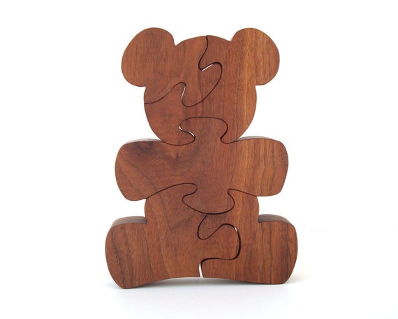 wood teddy bear cutout