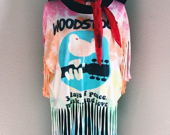 Distressed and Bleached Woodstock T-Shirt