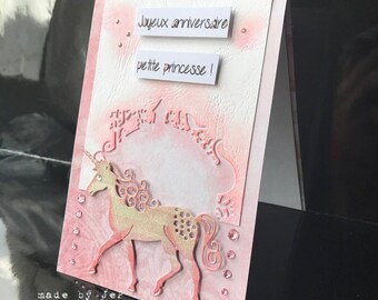 card Unicorn for a little Princess's birthday!