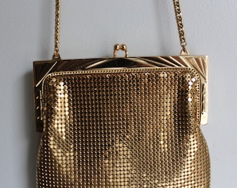Vintage Gold Mesh Purse Whiting and Davis