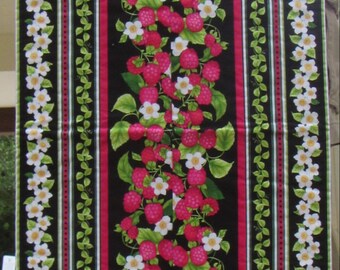 Raspberry Stripe Table Runner - 42" point to point by 15 1/2"