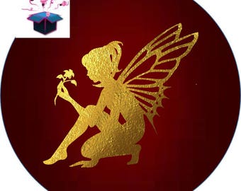 themed fairy 25 mm glass cabochon