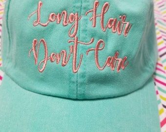 Camping Hair Don't Care Baseball Hat