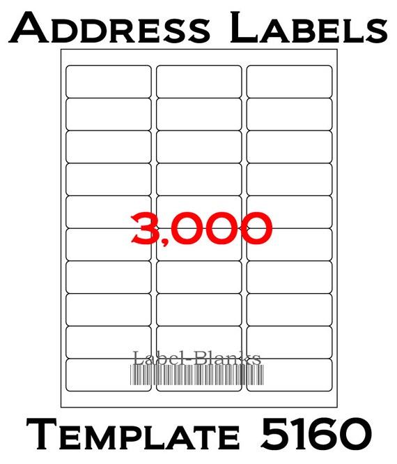 3000 laser ink jet labels 100 sheets 1 x 2 58 avery template 5160 blank white address labels 3000 labels from labelblanks on etsy studio