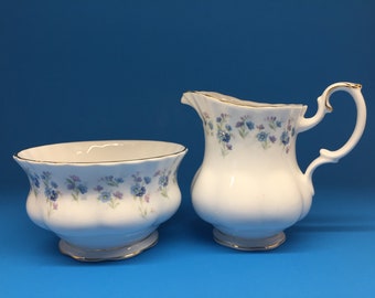 Royal Albert Memory Lane Sugar Bowl and Creamer