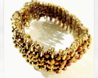Safety Pin Bracelet in Gold