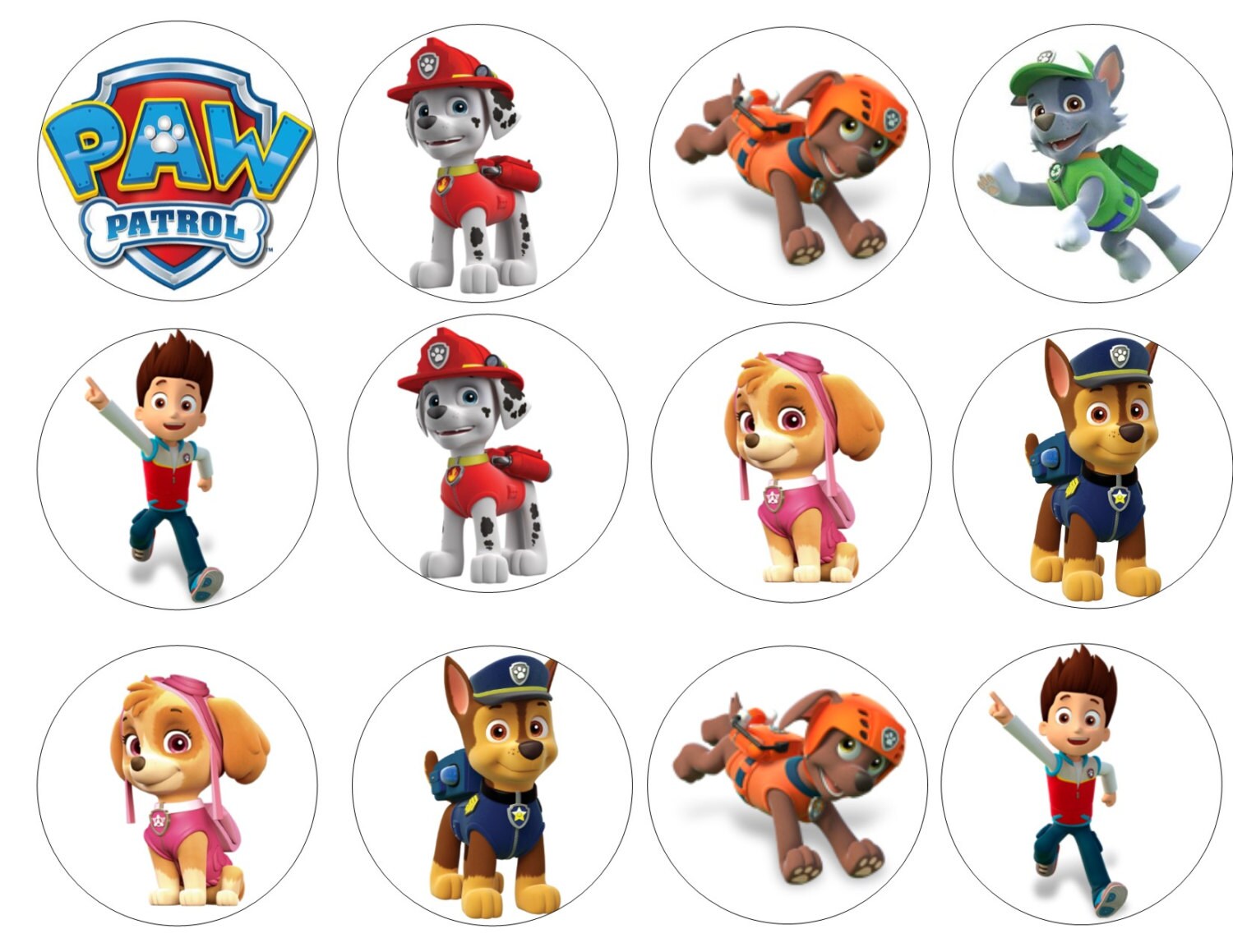 paw patrol edible figures