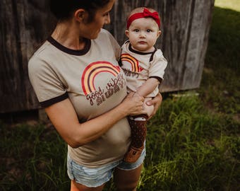 SALE!! GOOD Vibes ALWAYS Ringer Onesie/Adult Tee or Set