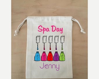 Spa Day favor bag, Bachelorette Party, Slumber Party Gift, Gift for her, custom favor bag, oh shit kit