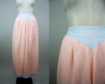 1930s Pyjama Pants / 30s Pajama Trousers / Beach Pyjamas / Cotton PJs / Size Medium / M L