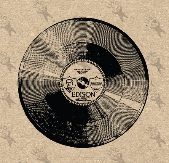 retro vinyl record image instant download printable vintage