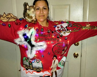 Ready to ship WINNER!!! LIGHT UP Ugly Christmas sweater, Christmas Vacation 2XL