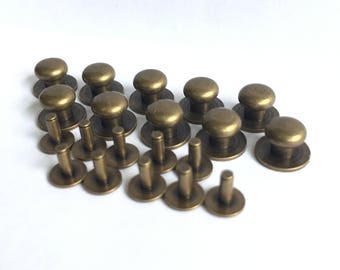 Antique Brass Sam Browne Studs/Buttons