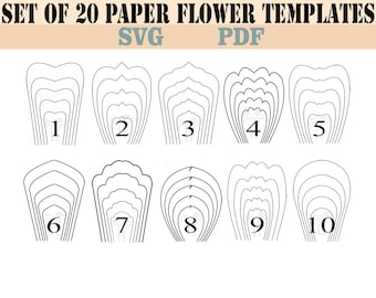 All 20 PDF & SVG DIY Giant Paper Flower Template
