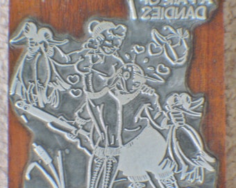 Wooden Plated Printer Block Stamp , Cartoon Character