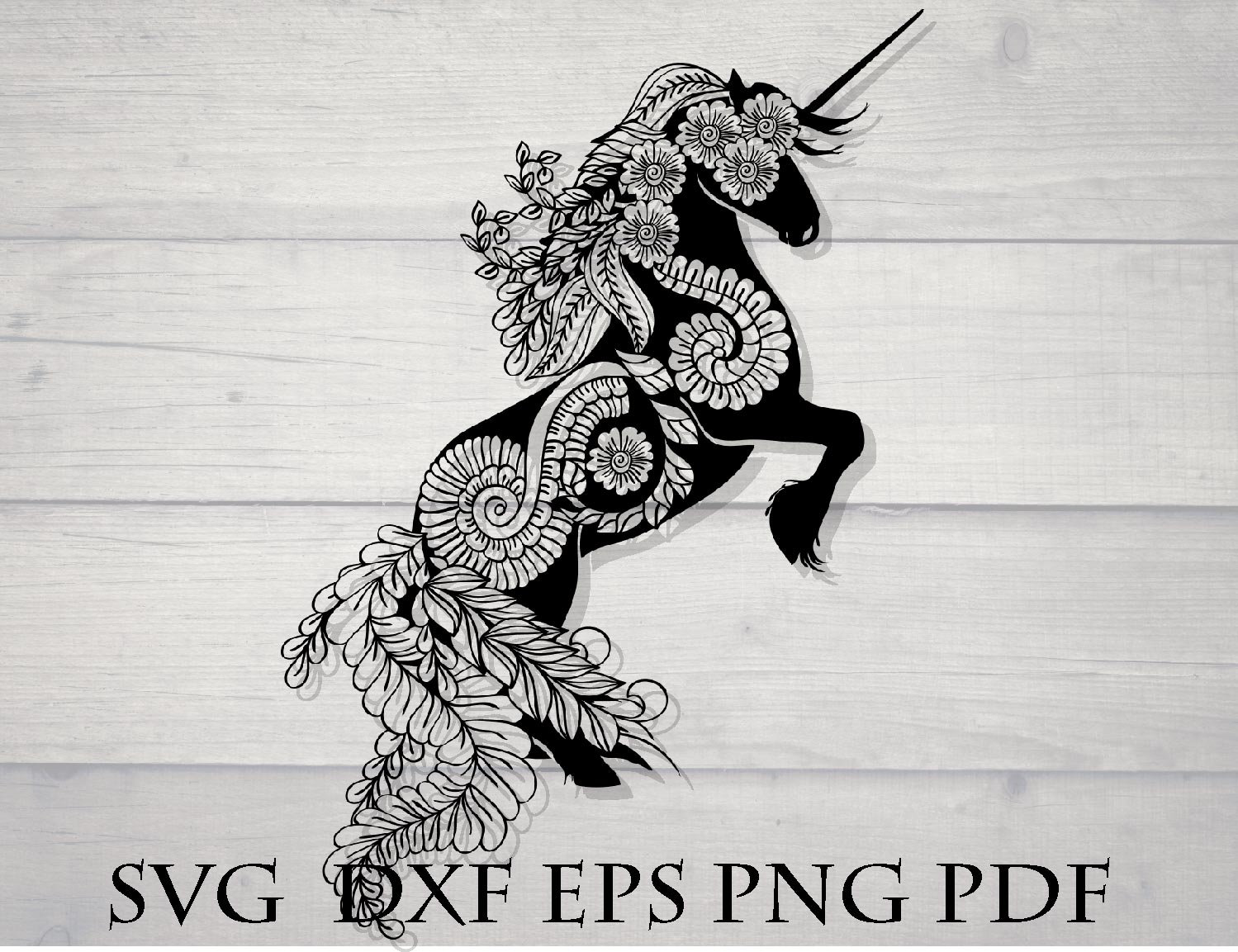 Mandala horse unicorn svg / zentangle unicorn / zentangle ...