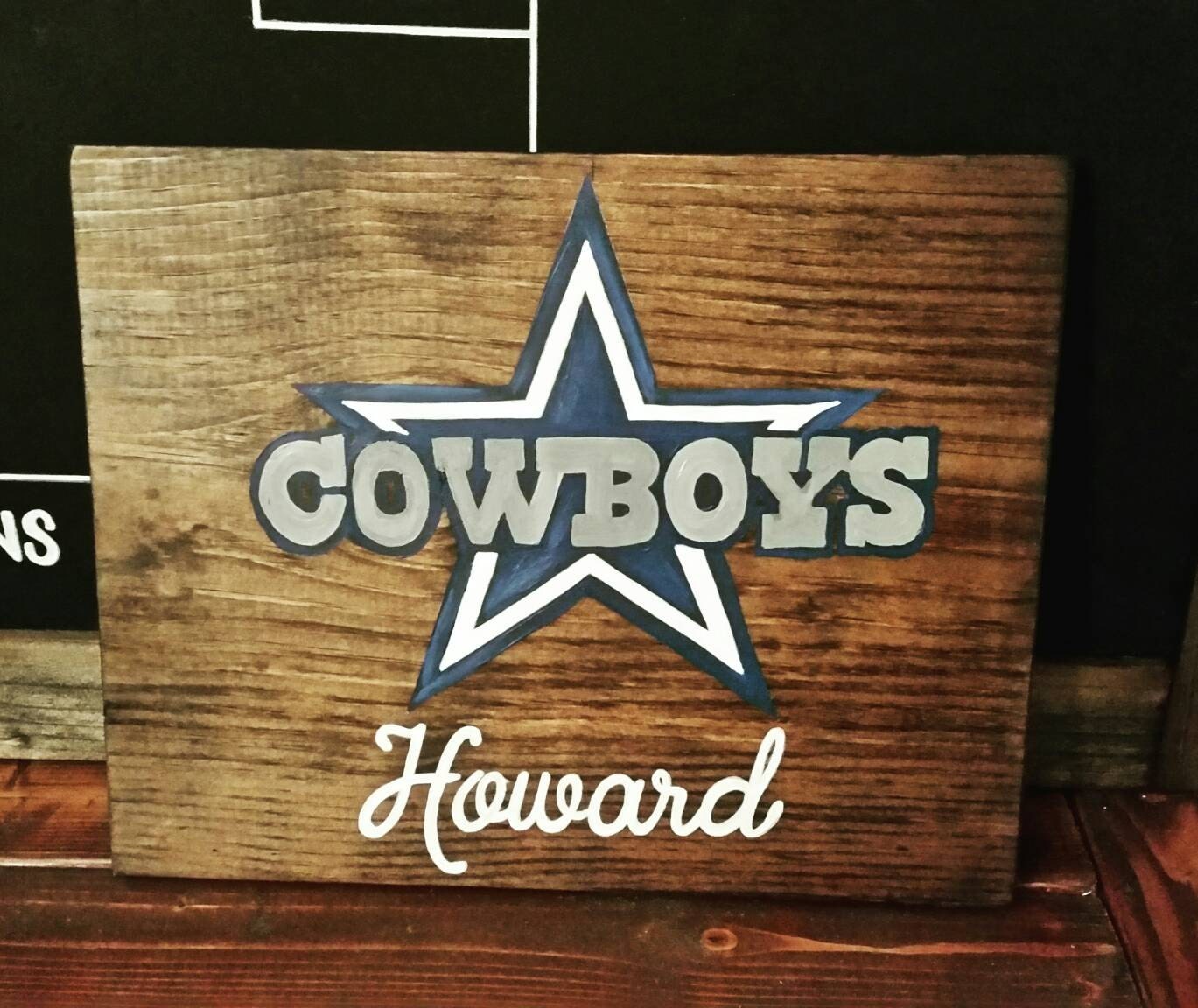 Dallas Cowboys wood sign Dallas Cowboys art personalized