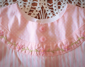 Hand embroidered stripe and spot dress