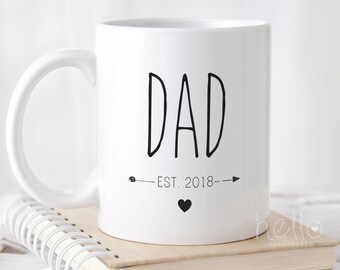 New Dad mug Dad Est. 2018 coffee mug, Baby Boy Baby Girl Gender Neutral gift for Dad, New Daddy gift, Coffee Cup, Coffee Mugs, New Dad Gift