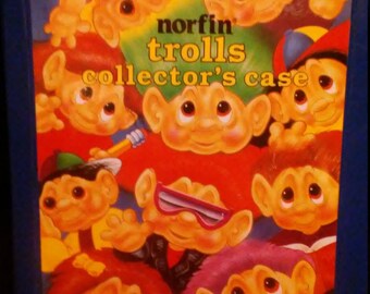 Vintage 1992 Norfin TROLLS Vinyl Collector Case!! Nice HTF Item!!