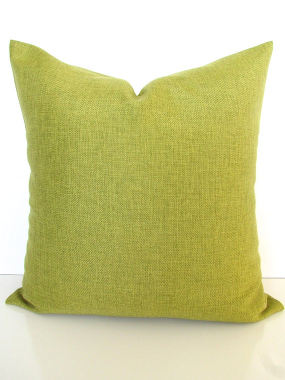 LIME GREEN PILLOWS Solid Green Throw Pillow Covers Citron