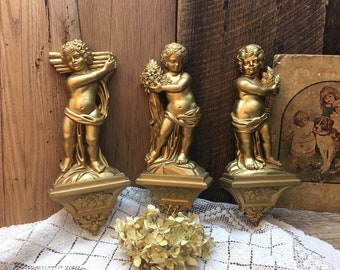 Dart Industries Wall Angels/Plaques/Gold/1969