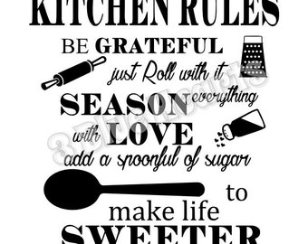 Kitchen Rules SVG dxf pdf Studio, Cutting Board SVG dxf pdf Studio, Cooking svg dxf pdf studio, kitchen svg dxf pdf studio