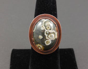 Ocean jasper ring-copper ring-choose your stone ring