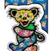 Dan Morris Grateful Dead Tropical Dancing Bear Decal/Sticker 5" x 3.5" Licensed by Yujean AD984