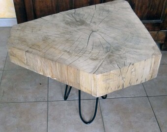 Table slice of wood, wooden table