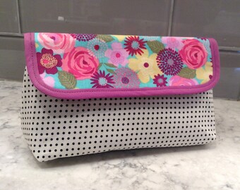 Makeup Bag with Brush Holder. Makeup Bag. Cosmetic Bag. Makeup Organizer. Travel Bag.