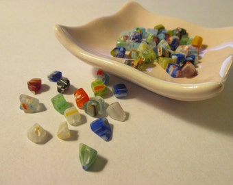 Mini Millefiori Beads, Assorted Mix of 50+ pcs.