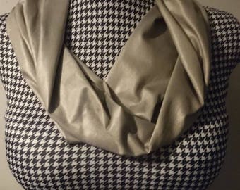 Silver grey infinity scarf // circle scarf // soft cotton jersey // mum and me matching sets