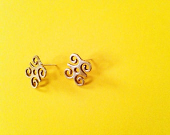 DWENNIMMEN Adinkra Stud Earrings// African Symbol Earrings, African Earrings, Adinkra African Symbols, Afrocentric Jewelry, African Jewelry