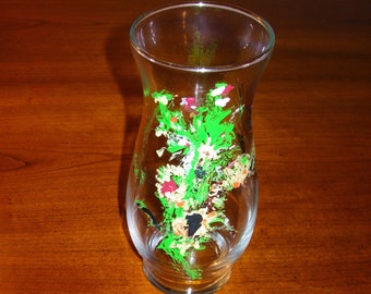 Vase Decorative Vase Hand Painted Vase Glass Vase Painted Glass Vase
