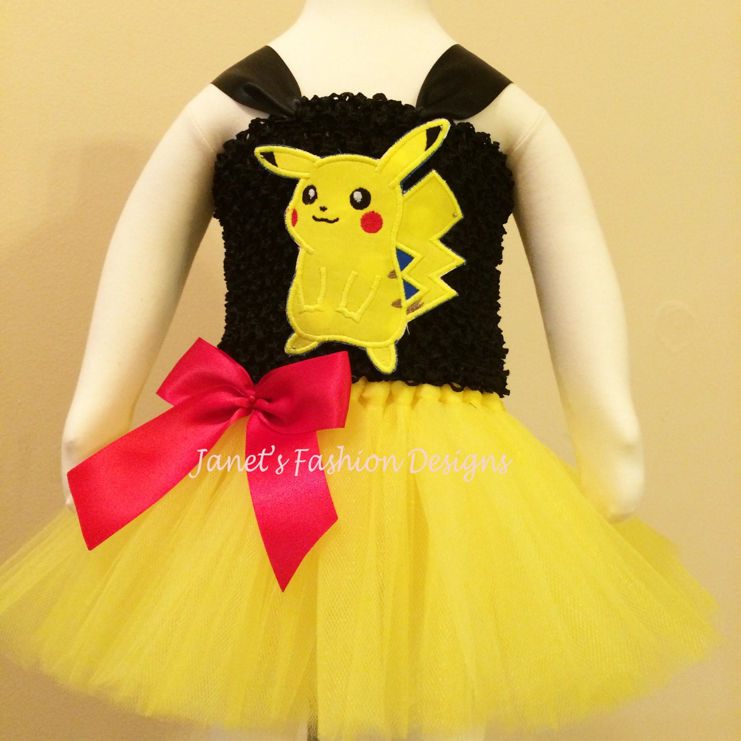 Pikachu Inspired Tutu Dress Pokemon Tutu Dress Photo Prop