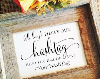 Wedding Hashtag Sign V3 rustic wedding decoration Rustic Wedding Sign Rustic Wedding Decor help us capture the love (Frame NOT included)