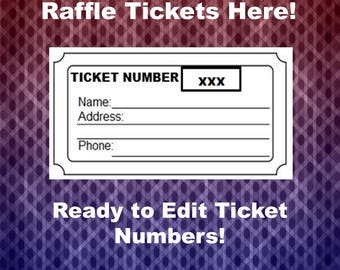 blank raffle tickets etsy