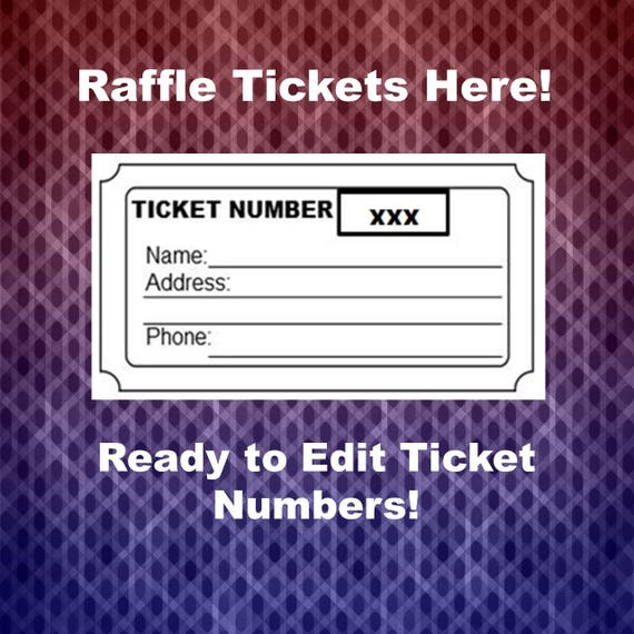 raffle tickets 8 per page