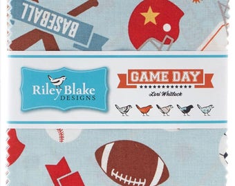 Game Day Fabric 5 Inch Charm Pack