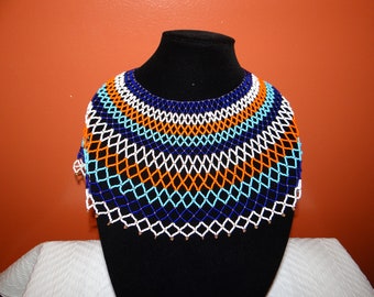 African beads statement necklace